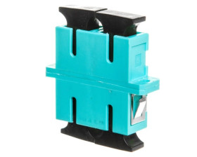 Adapter światłowodowy SC/SC, duplex, wielomodowy OM3, ceramiczna ferrula, błękitny DN-96005-1