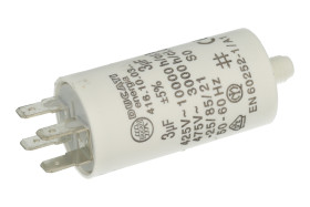 Kondensator; polipropylenowy; silnikowy (rozruchowy); 4.16.10.03.64; 3uF; 425V AC; fi 28x55mm; konektory 6,3mm; śruba bez nakręt