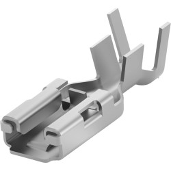 Uninsulated flat plug sleeve, receptacle