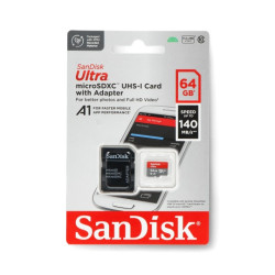 Karta pamięci SanDisk Ultra microSD 64GB 140MB/s UHS-I klasa 10, A1 z adapterem