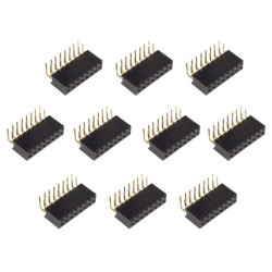 Listwa stykowa 2.54mm kątowa 2x8, czarna - 10 szt.