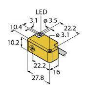 Czujnik indukcyjny Turck BI2-Q10S-VP6X, 10 - 30 V, 1 szt.