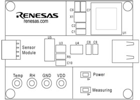 Zestaw rozwojowy czujników, do uzytku z: HS4101 Czujnik wilgotności i temperatury, Zestaw testowy, HS4100-EVK, Czujnik