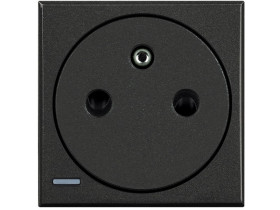 AXOLUTE Gniazdo pojedyncze z uziemieniem 2P+Z 16A płaskie autozaciski antracyt HS4142AF LEGRAND