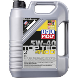 Liqui Moly 3701 Top Tec 4100 5W-40 Engine Oil 5L High Protection &amp; DPF Safe