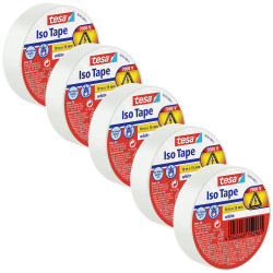 tesa 56192-00503-23 Electrical Tape 10m x 15mm white 5pcs flame-retardant