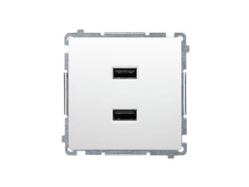 SIMON BASIC Ładowarka 2 x USB (moduł) 2.1 A 5V DC 230V biały BMC2USB.01/11 KONTAKT SIMON
