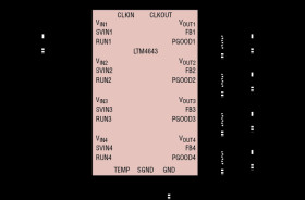 Ultrathin Quad μModule Regulator with Configurable 3A Output Array
