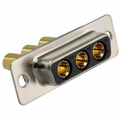 Złącze D-Sub 3-pinowe Żeński Kątowe Montaż na panelu raster 6.85mm Pozłacanie