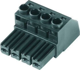 Weidmüller 1929950000 Obudowa złącza pin żeńskiego na kabel BVZ 7.62HP/04/180 SN BK BX, wire-to-board, piny: 4, 40.5 A,