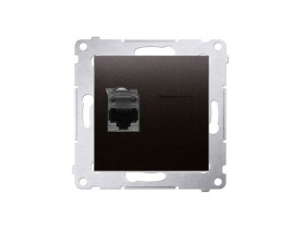 SIMON 54 Gniazdo komputerowe RJ45 antracyt kat.6 ekranowane z przesłoną przeciwkurzową D61E.01/48 KONTAKT SIMON