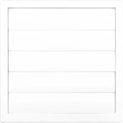 Kratka z żaluzją regulowana o średnicy 80-150 mm 170x170 biała / 02-331 /22 szt./