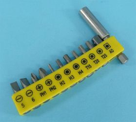 ZESTAW BITÓW PŁ/KR/TO/GW 12szt (przedł.)