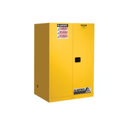 Szafa na materiały łatwopalne wysokość 1651mm szerokość 1092mm 2 -drzwiowa Stal Żółty, zamykana