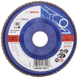 Bosch Accessories 2608607362 X551 Tarcza lamelkowa Średnica 115 mm Średnica otworu 22.33 mm Wielkość ziarna 60 stal 1 sz