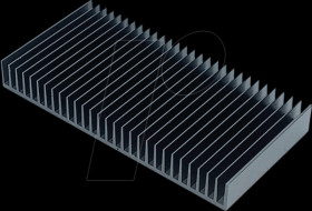 KS200-100E Heat sink 100mm 1.1 K/W @ 75 W black ano