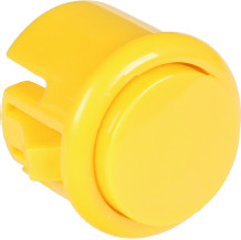 Pushbutton switch, yellow, unlit , 12 V, mounting Ø 29.5 mm, BUTTON-YELLOW-MINI
