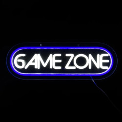 Neon LED "game zone", dekoracja LED 42,5x13,7cm zasilanie z baterii lub USB