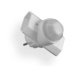 Rozgałęźnik wtyczkowy 2-gniazda b/u EURO z lapką diodową białą R-2L-1