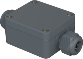 PA enclosure, (L x W x H) 58 x 64 x 34 mm, silver gray (RAL 7001), IP65, 38101200