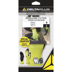 RĘKAWICA DZIANA Z POLIESTRU, STRONA CHWYTNA POWLEKANA PIANKĄ LATEKSOWĄ