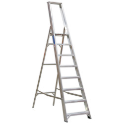 Sealey AXL8 Aluminium Step Ladder 8-tread Industrial Bs 2037/1