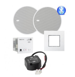 Odbiornik Bluetooth, montowany w ścianę, biały z głośnikami 5’’, 52909