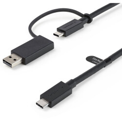 StarTech.com USBCCADP 3ft (1m) USB-C Cable with USB-A Adapter Dongle - Hybrid 2