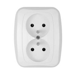 Gniazdo wtyczkowe podwójne z uziemieniem PT-6A MONTIS SIMPLEX MT054Z