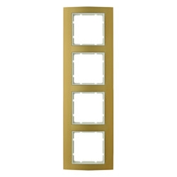 Berker B.3 Ramka 4-krotna złoty/śnieżnobiały 10143046