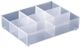 Compartment insert, transparent, (W x D) 79 x 109 mm, EINSATZ A78