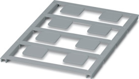 PA device marker, (L x W) 15 x 17 mm, silver, sheet with 8 pcs, 0827887