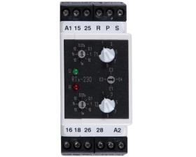 Przekaźnik czasowy 2P 5A 0,01sek-100h 220-230V AC/DC wielofunkcyjny RTx-230 220/230 2000809