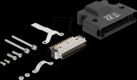 66635 MDR male 50 pin solder connection with housing