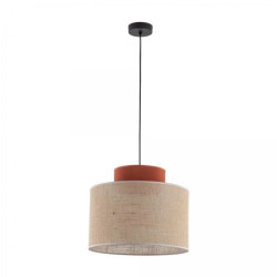 Lampa wisząca z dwukolorowym abażurem DUO JUTA BROWN 1xE27 3139 TK Lighting