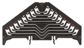 Kostka zaciskowa na szynie DIN Weidmuller poziomy: Ośmiokrotny 24 → 16AWGWciskane P 5A 250 V