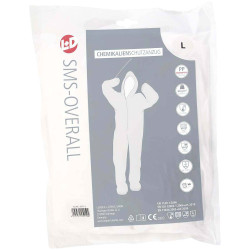 L&#x2B;D 2514 CleanGO PP-Overall XXXL White 1 Piece(s)