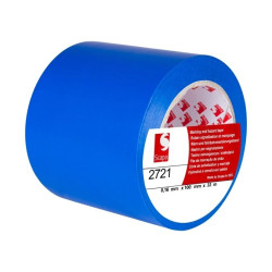 Taśma oznaczeniowa ostrzegawcza 100mm/33m niebieska 2721 SCAPA
