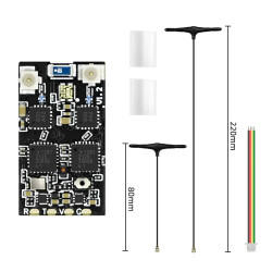 SEQURE ELRS 2.4GHz Dual RX - odbiornik True Diversity z antenami 80mm i 220mm