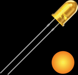 2111O159 LED, 5 mm, wired, yellow, 700 mcd, 30°