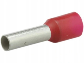 Końcówka tulejkowa izolowana typ HI / TE DIN 1,0mm2 / 8mm miedziana cynowana galwanicznie czerwona Elpromet 100szt.