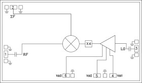 GaAs MMIC Sub Harmonic Mixer, 37 - 46.5 GHz