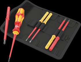 05006600001 Schraubendrehersatz, Wechselklingen, Kraftform Kompakt VDE, 7-tl