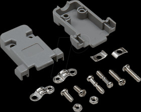 10120061 D-Sub housing, 15-pin, grey, plastic