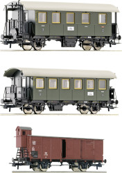 Wagon osobowy Roco 6200040 Wagon osobowy Roco 6200040 Zestaw H0 3 pociągów linii bocznych DB