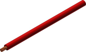 Silicone-switching strand, highly flexible, halogen free, Cableline, 4.0 mm², 1036 x 0.07 mm, red, outer Ø 5.4 mm, 61.7611-10022