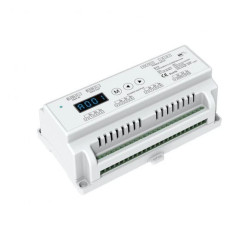 Odbiornik LED DMX512 Skydance - 12 kanałowy - 12-24V DC 12x5A - na szynę DIN - Dekoder DMX - D12