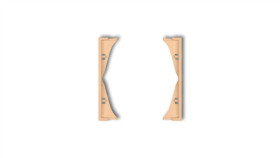 Mini Ramka Pośrednia Do Gniazd Podwójnych Brzoskwiniowa 45Mrp-2