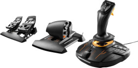 Joystick do symulatorów lotu Thrustmaster T16000M FCS Flight Pack USB PC czarny zawiera pedały, z suwakiem