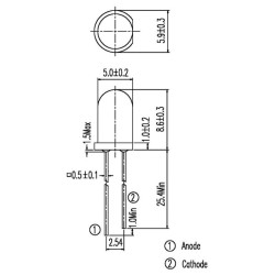 Everlight IR333 IR LED Emitter 940nm 20&#xB0; 5mm Radial
